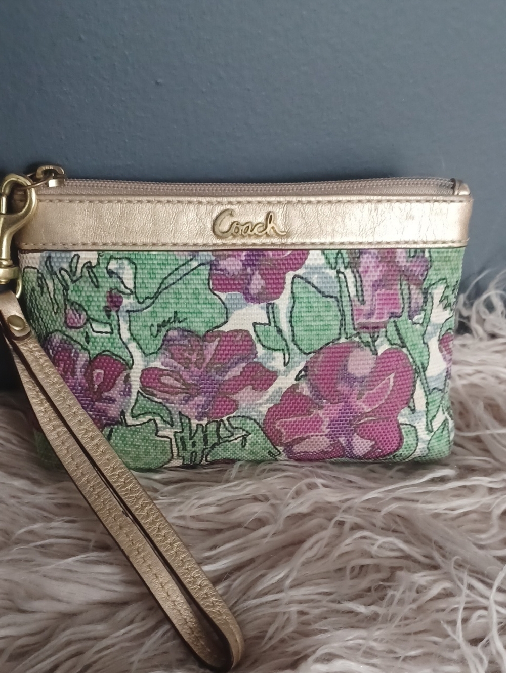 Coach Floral Wristlet